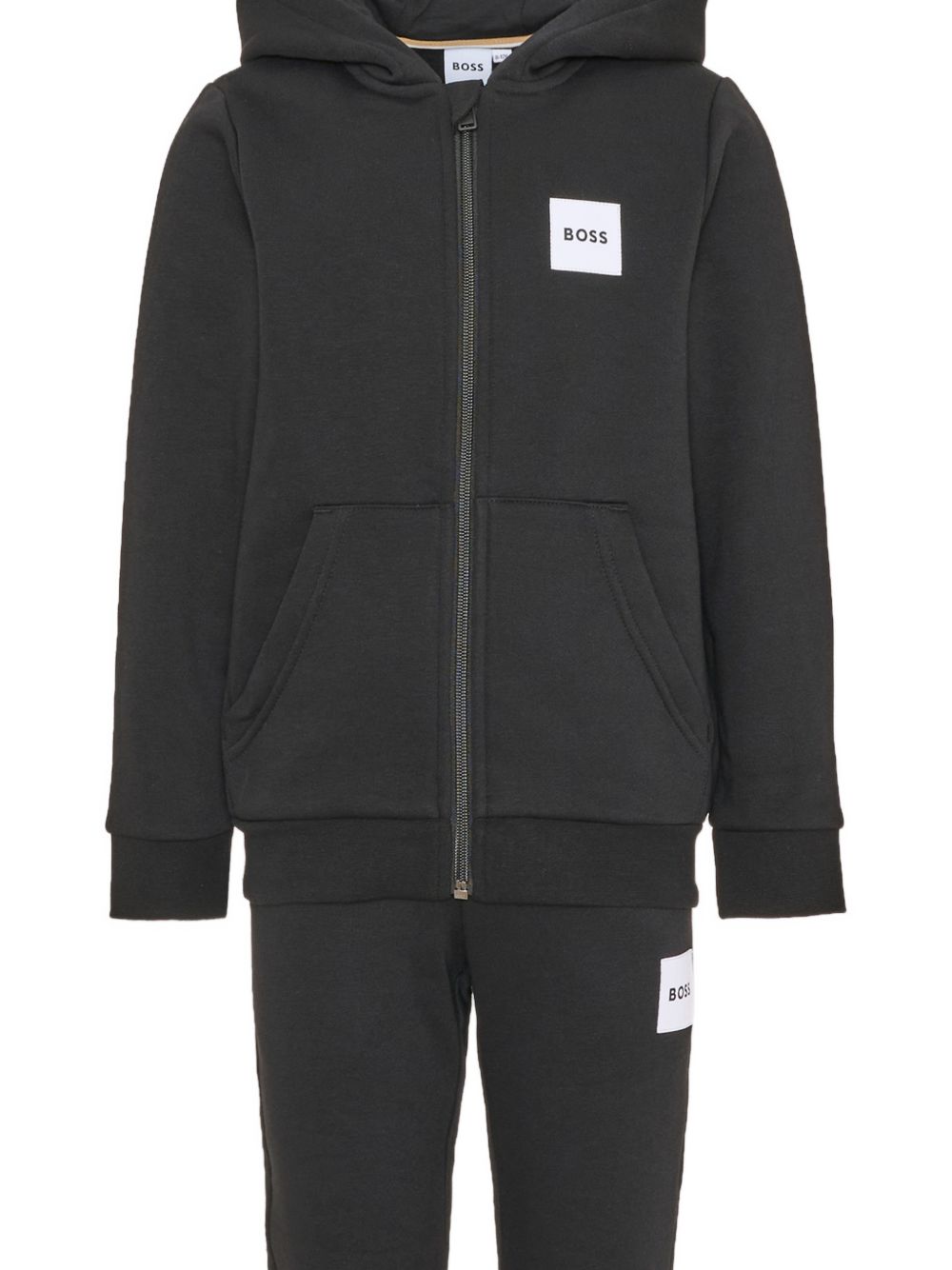 Tuta sportiva per bambino Boss Kids nera con logo sul davanti J53442 09B BOSS KIDS