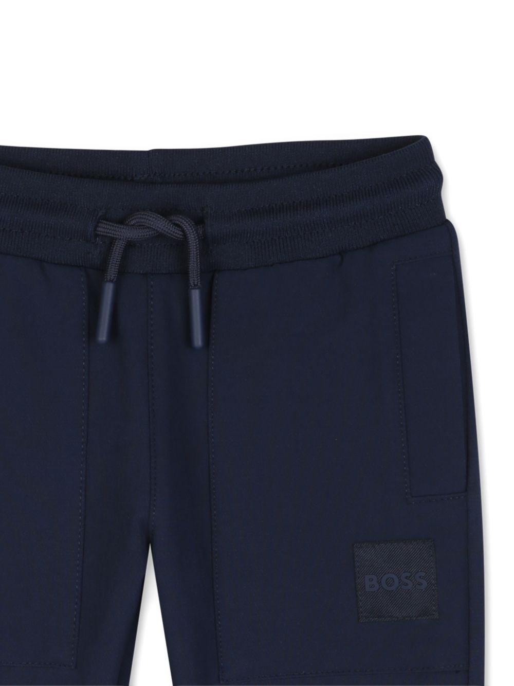 Pantaloni sportivi per neonato Boss Kids blu con logo sul davanti J53471 849 BOSS KIDS