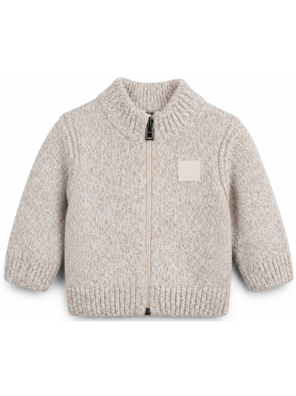Cardigan per neonato Boss Kids beige con trama a intreccio J53472 120 BOSS KIDS