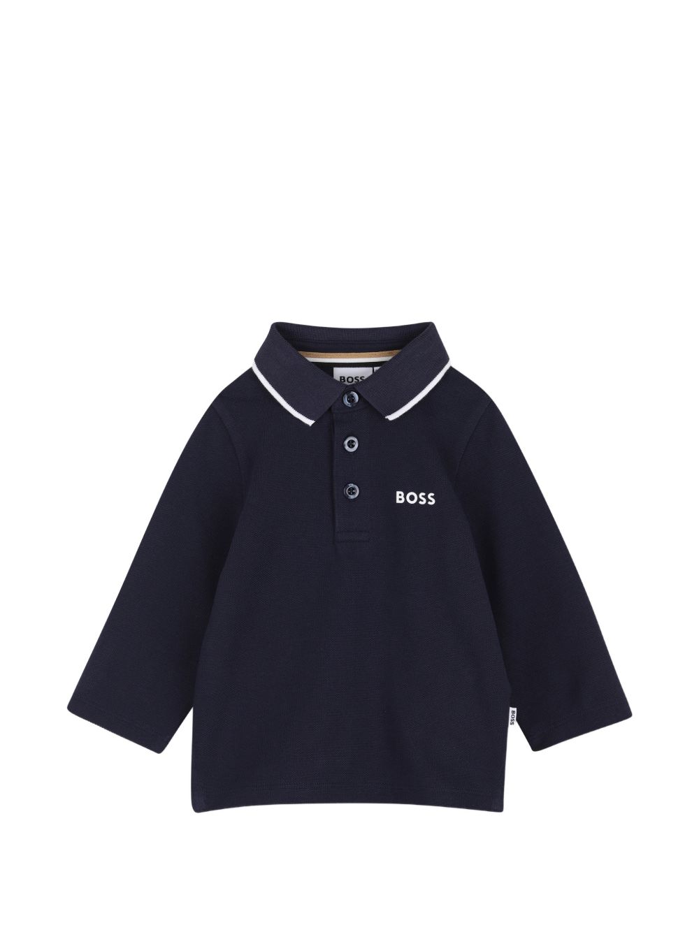 T-shirt per neonato Boss Kids blu con colletto stile polo J53481 849 BOSS KIDS
