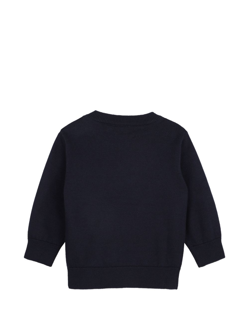Maglione per neonato Boss Kids blu con logo ricamato sul davanti J53488 849 BOSS KIDS