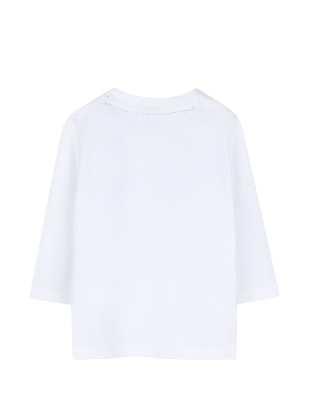 T-shirt per neonato Boss Kids bianca con logo sul davanti J53497 10P BOSS KIDS
