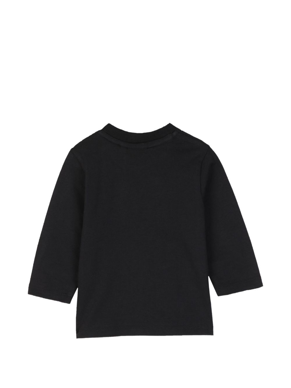 T-shirt per neonato Boss Kids nera con logo sul davanti J53502 09B BOSS KIDS