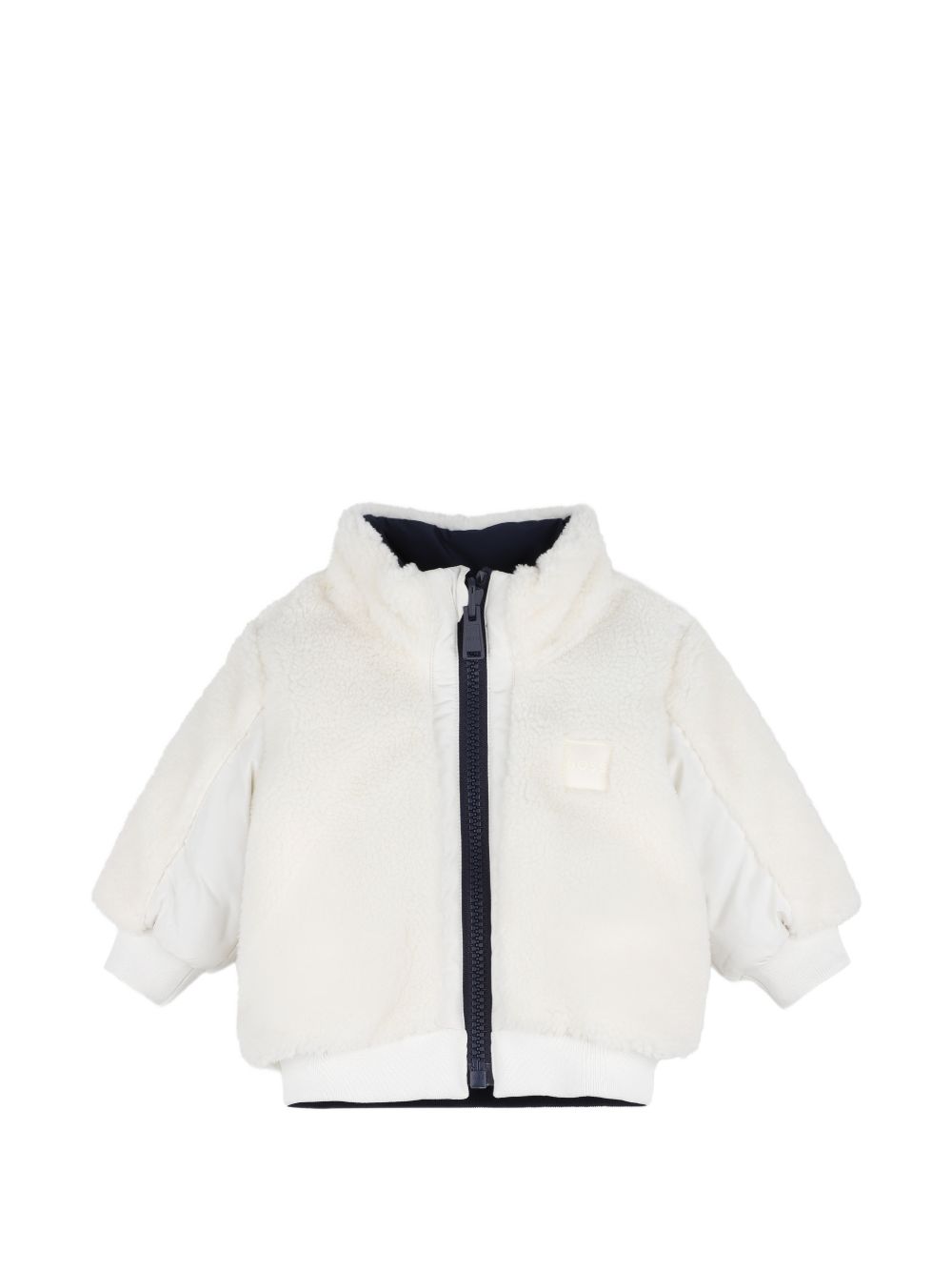 Giubbino per neonato Boss Kids blu con texture teddy J53505 120 BOSS KIDS