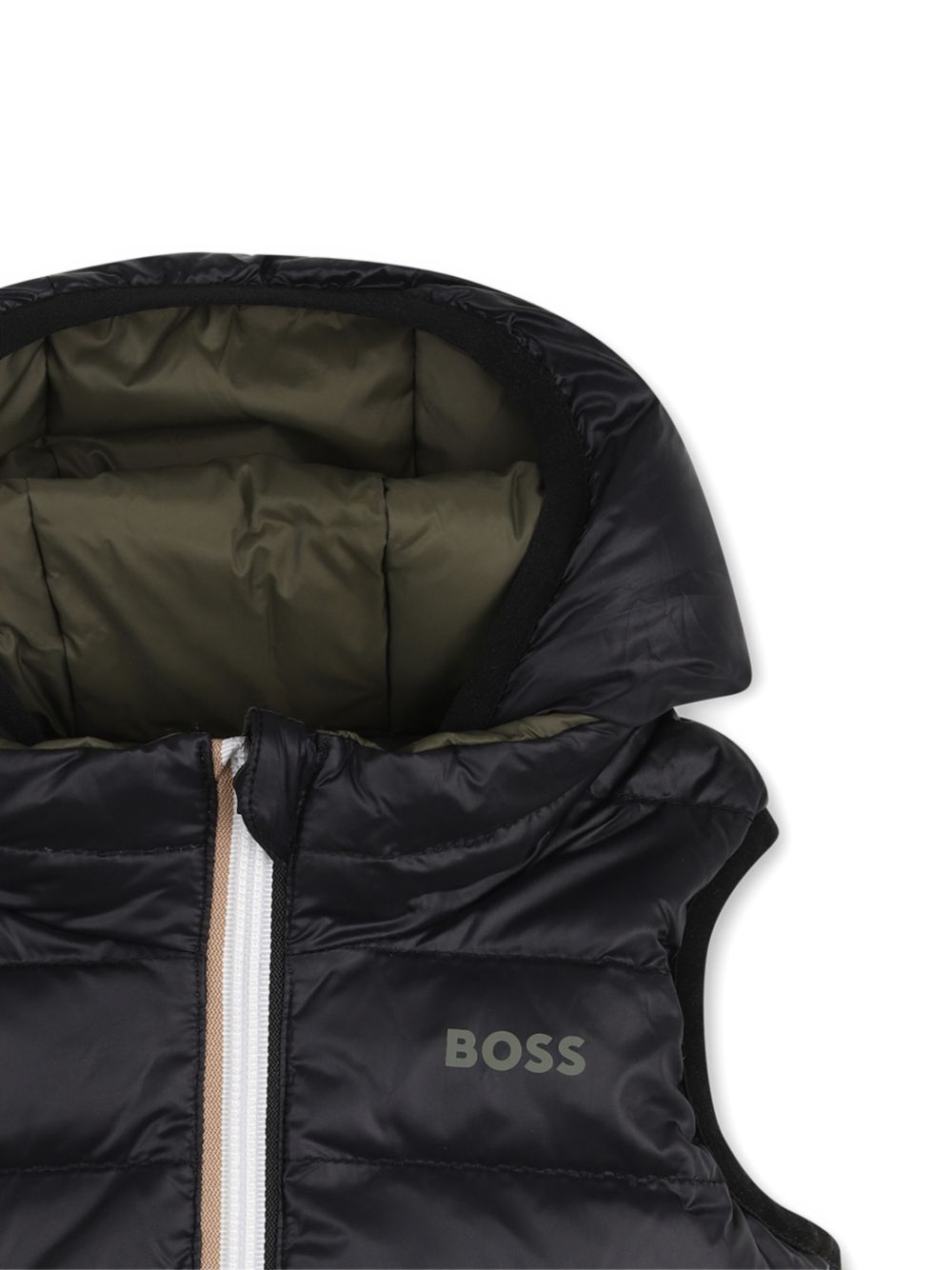 Gilet imbottito per neonato Boss Kids nero reversibile verde J53506 63D BOSS KIDS