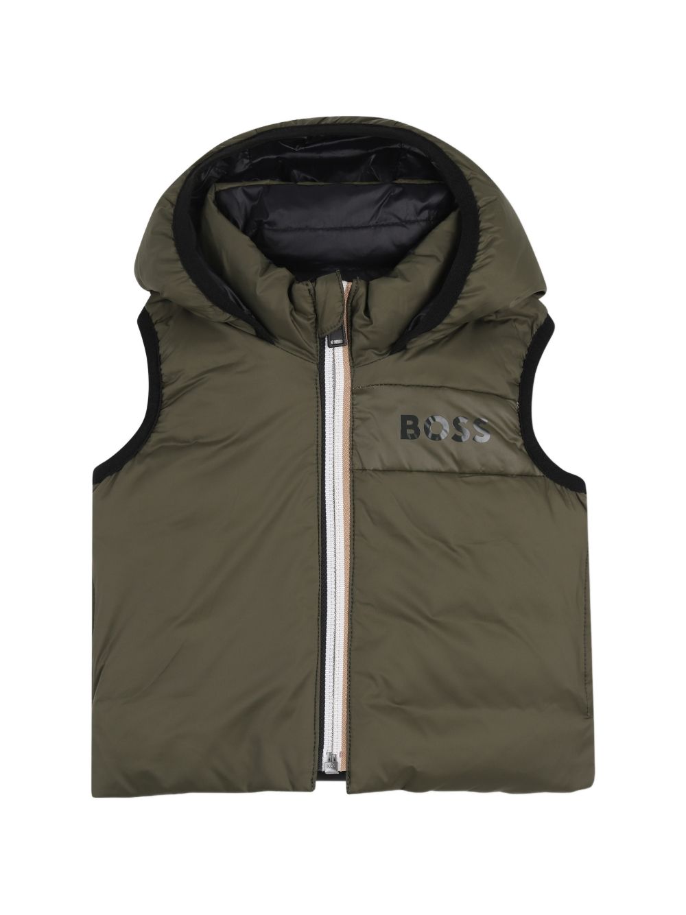 Gilet imbottito per neonato Boss Kids nero reversibile verde J53506 63D BOSS KIDS