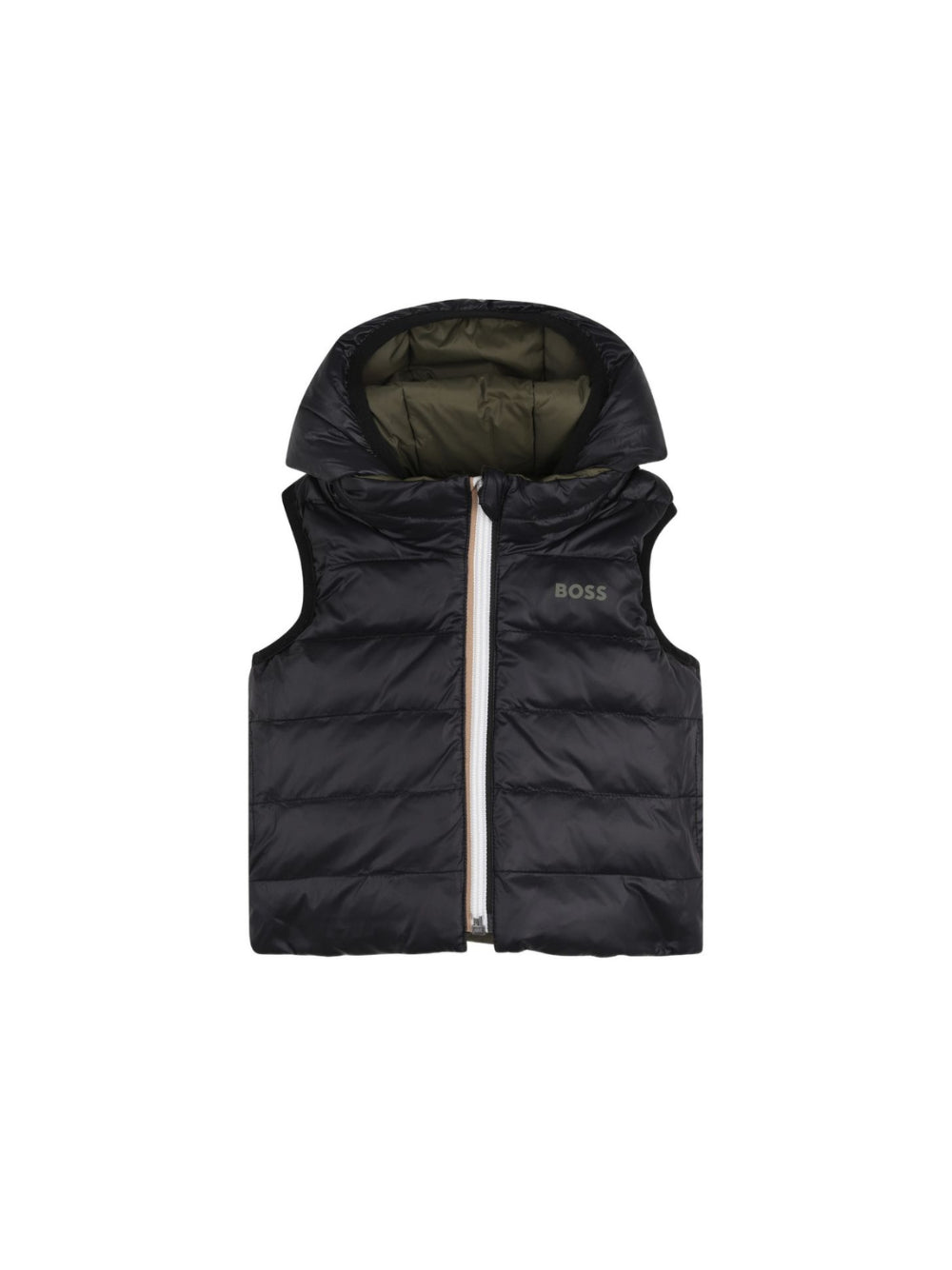 Gilet imbottito per neonato Boss Kids nero reversibile verde J53506 63D BOSS KIDS
