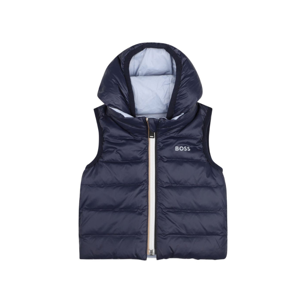 Gilet imbottito per neonato Boss Kids blu reversibile azzurro J53506 796 BOSS KIDS