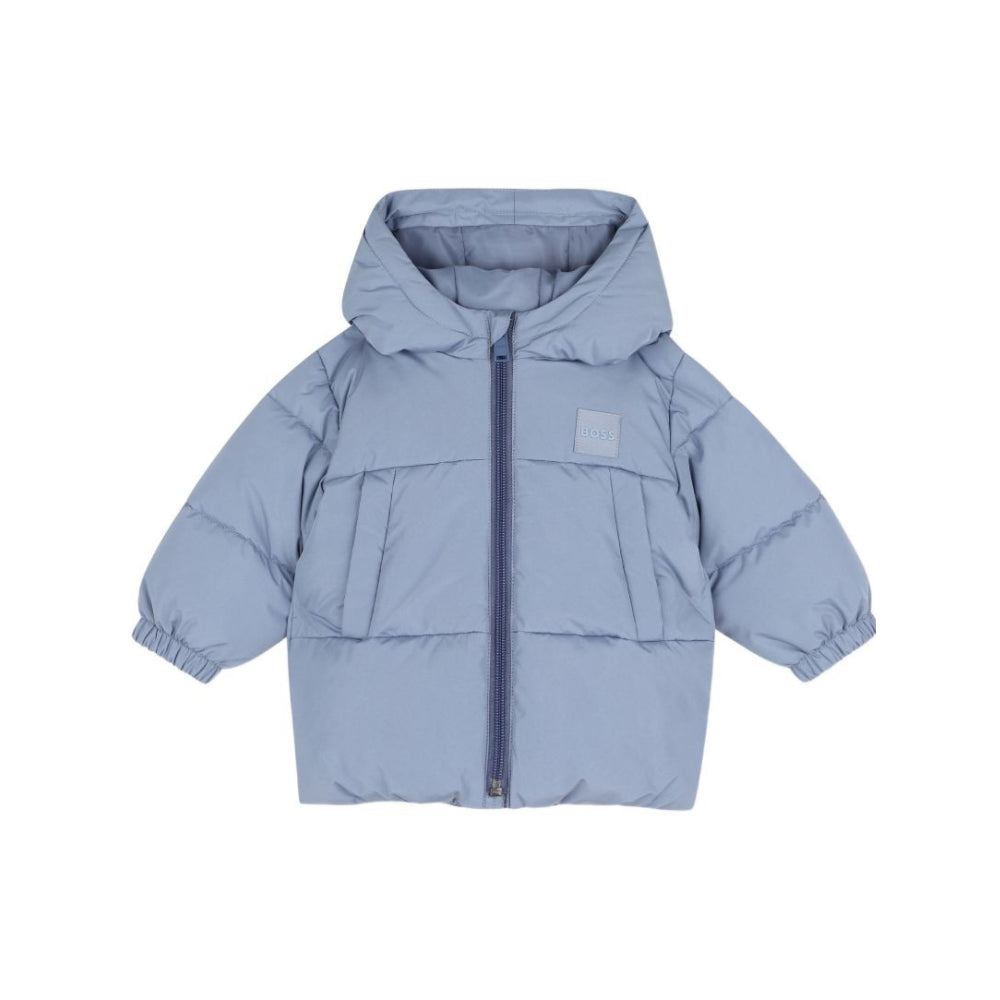 Giubbino per neonato Boss Kids azzurro con design imbottito J53508 896 BOSS KIDS