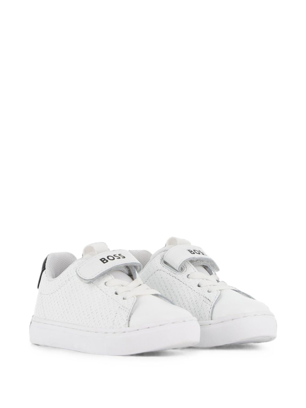 Sneakers per bambino Boss Kids bianco con chiusura a strappo J53540 10P BOSS KIDS