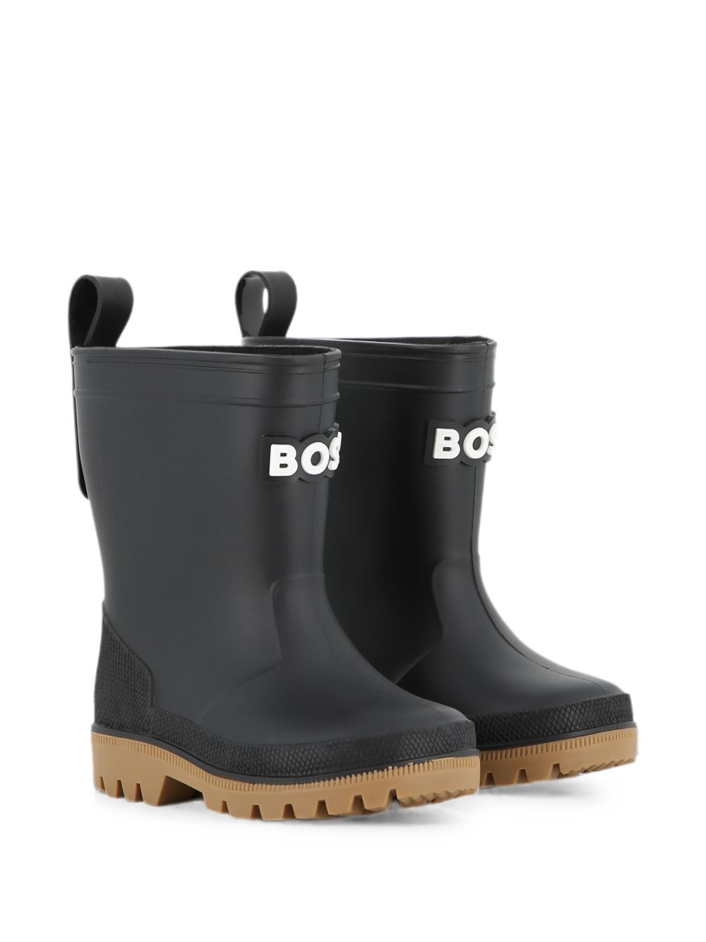 Stivali da pioggia per bambino Boss Kids neri con plantare con logo J53549 09B BOSS KIDS