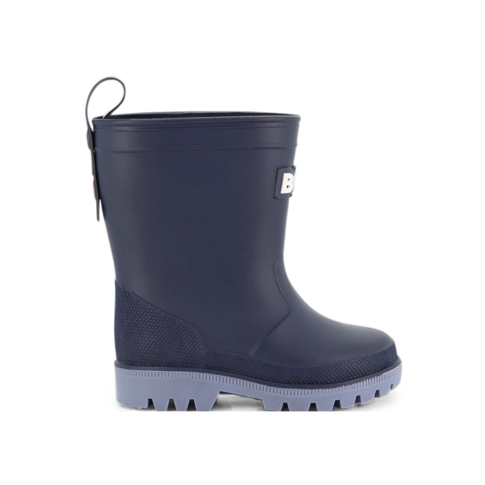 Stivali da pioggia per bambino Boss Kids blu con plantare con logo J53549 849 BOSS KIDS