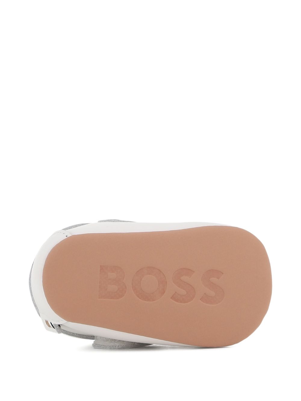 Stivali per neonato Boss Kids bianchi con logo inciso J53551 120 BOSS KIDS