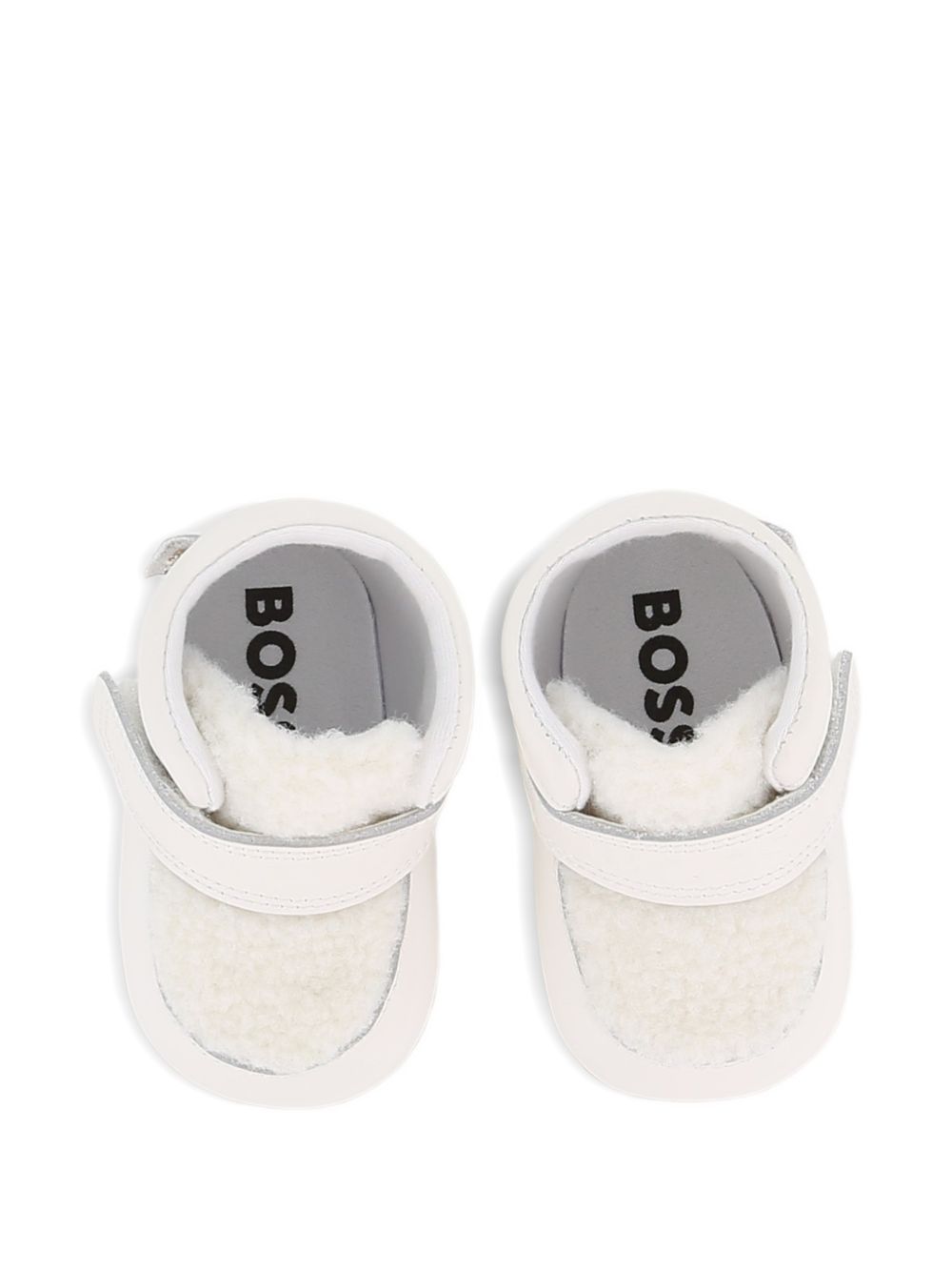 Stivali per neonato Boss Kids bianchi con logo inciso J53551 120 BOSS KIDS