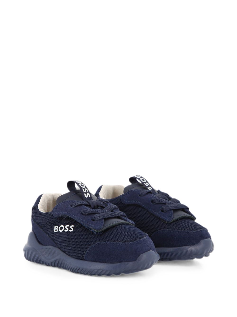 Sneakers per neonato Boss Kids blu con design a inserti J53552 849 BOSS KIDS