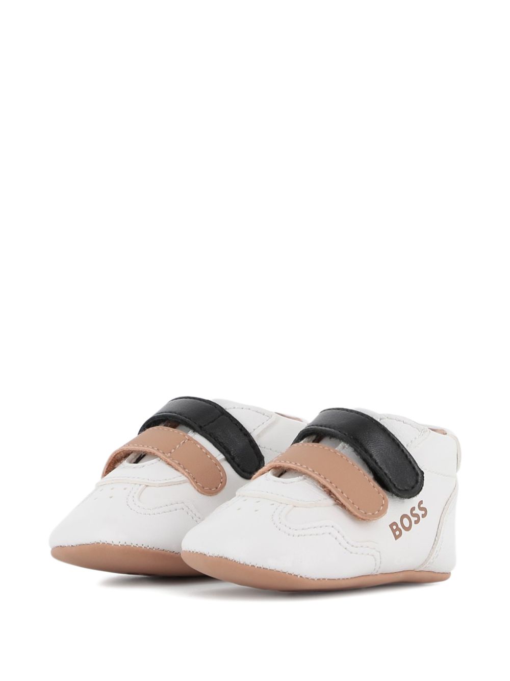 Sneakers per neonato Boss Kids bianco con design a inserti J53553 10P BOSS KIDS