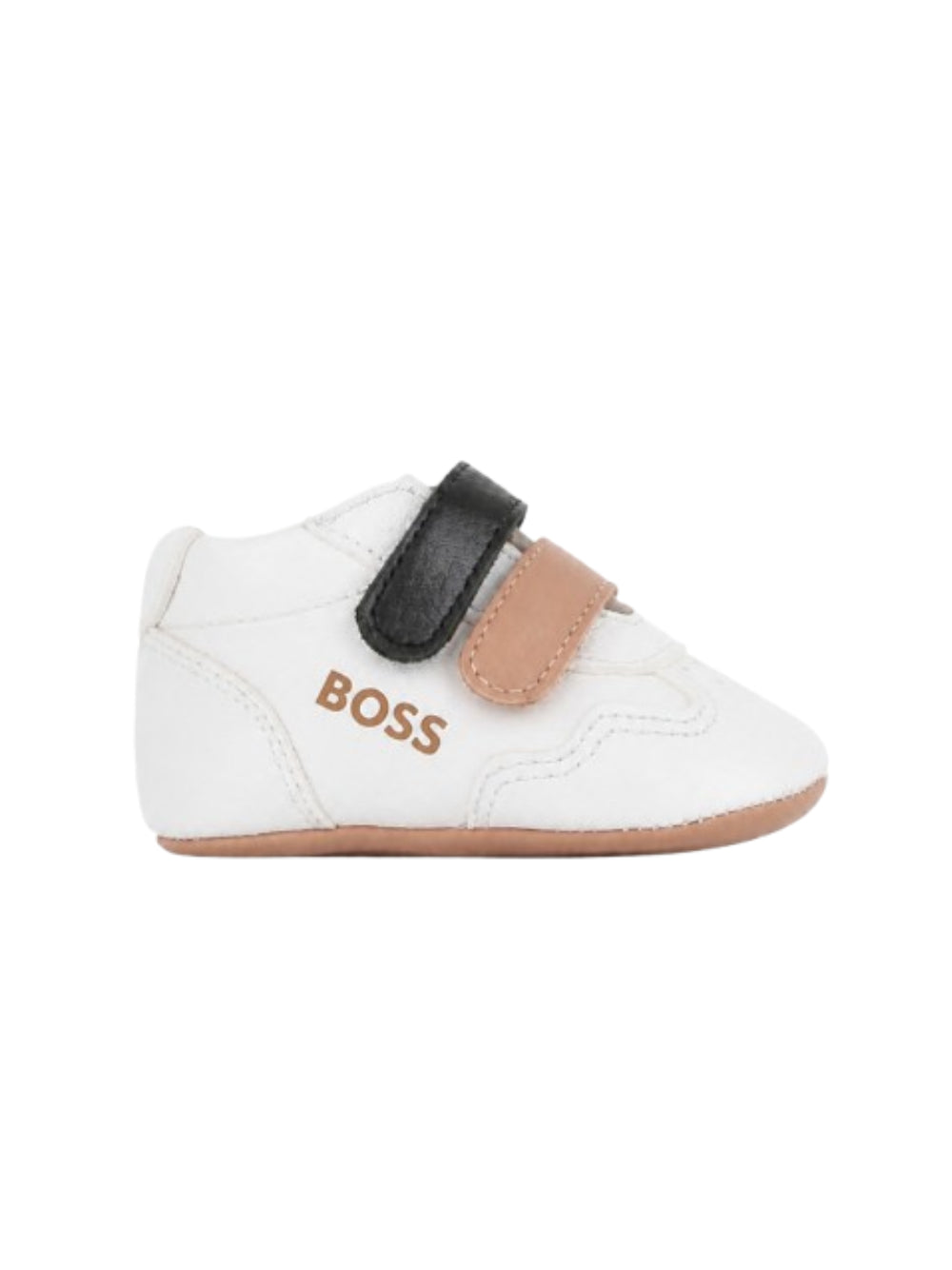 Sneakers per neonato Boss Kids bianco con design a inserti J53553 10P BOSS KIDS