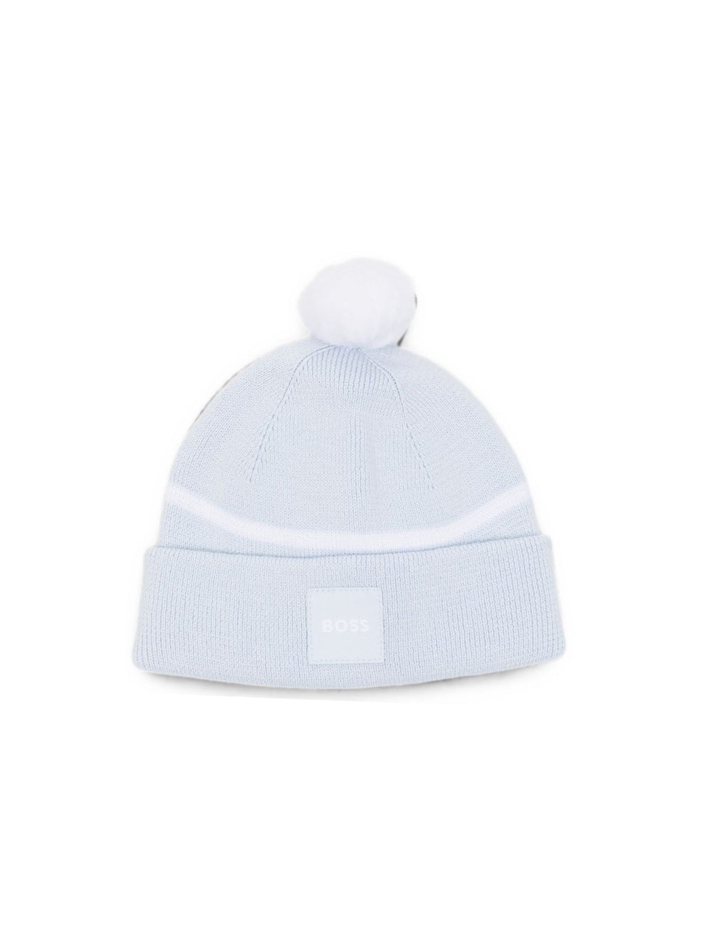 Berretto per neonato Boss Kids azzurro con pompom J53566 771 BOSS KIDS