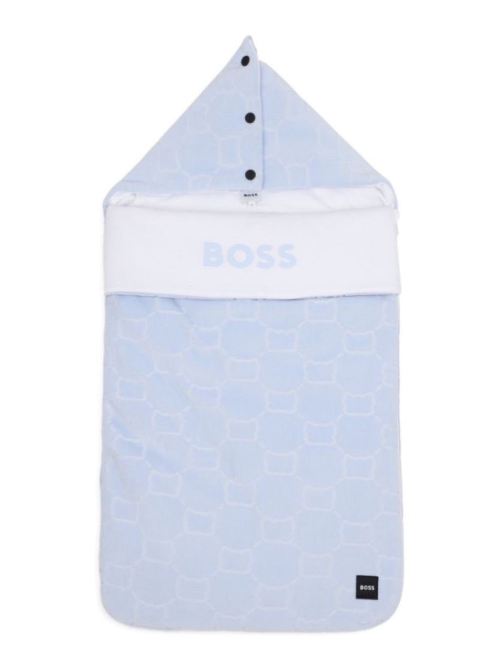 Sacco nanna per neonato Boss Kids azzurro con motivo monogramma all-over J53573 771 BOSS KIDS