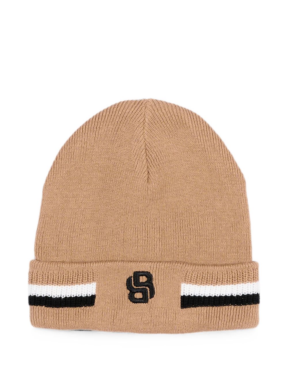 Cappello per neonato Boss Kids beige con logo sul davanti J53577 269 BOSS KIDS