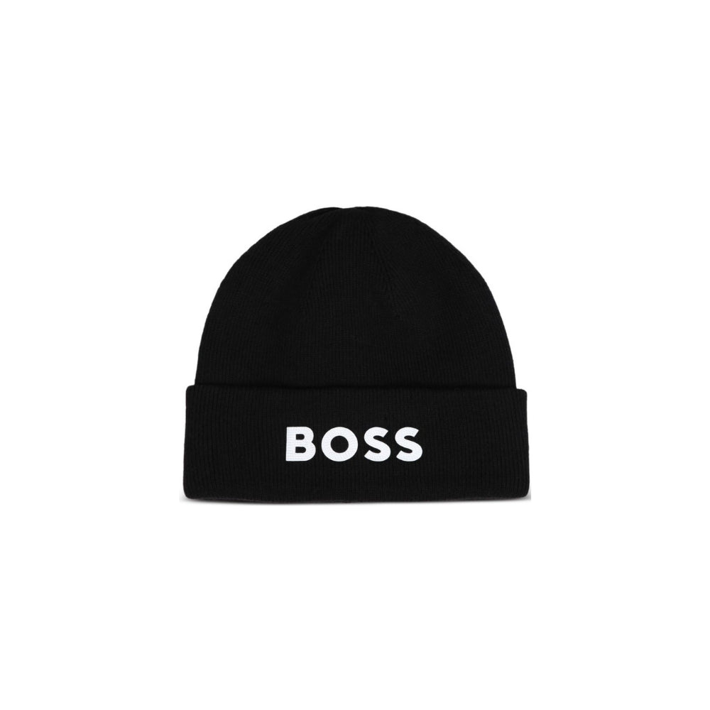 Cappello per bambino Boss Kids nero con lavorazione in maglia a coste J53584 09B BOSS KIDS