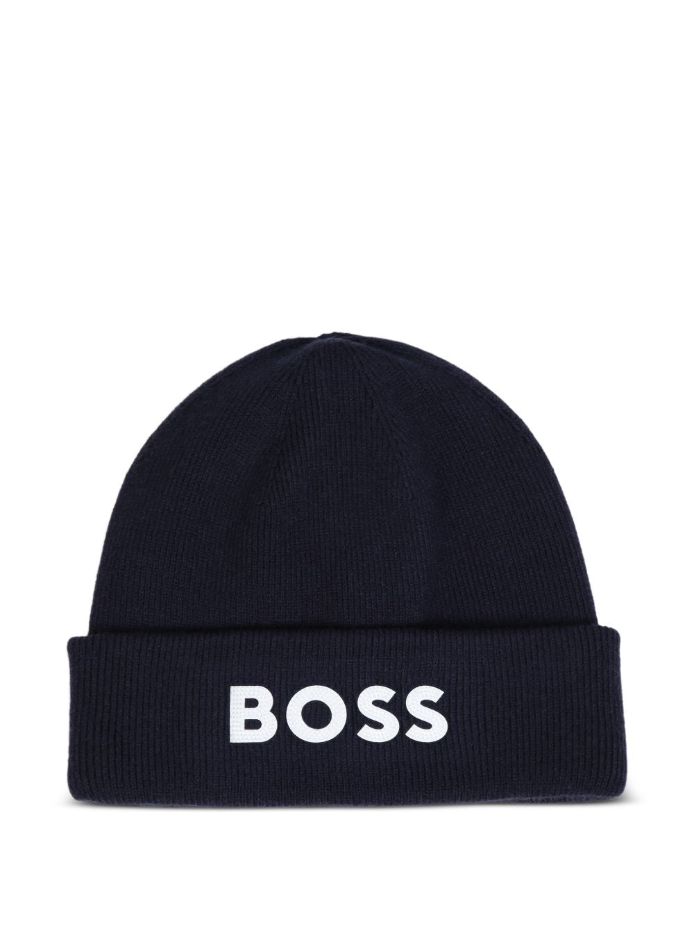 Cappello per bambino Boss Kids blu con lavorazione in maglia a coste J53584 849 BOSS KIDS