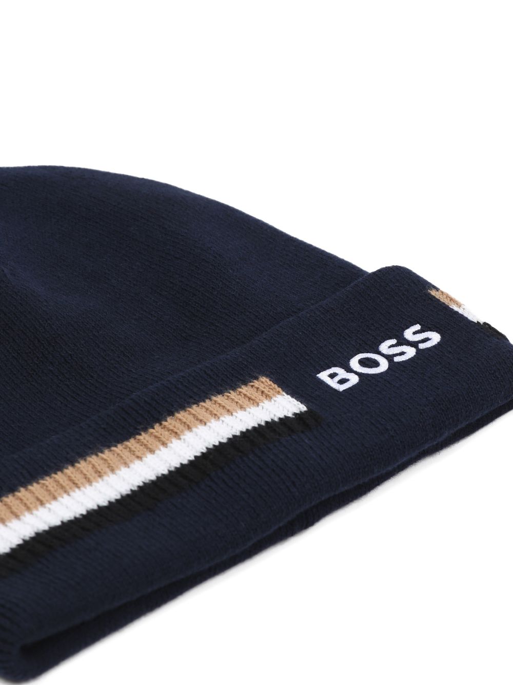 Cappello per bambino Boss Kids blu con design lavorato a maglia J53586 849 BOSS KIDS