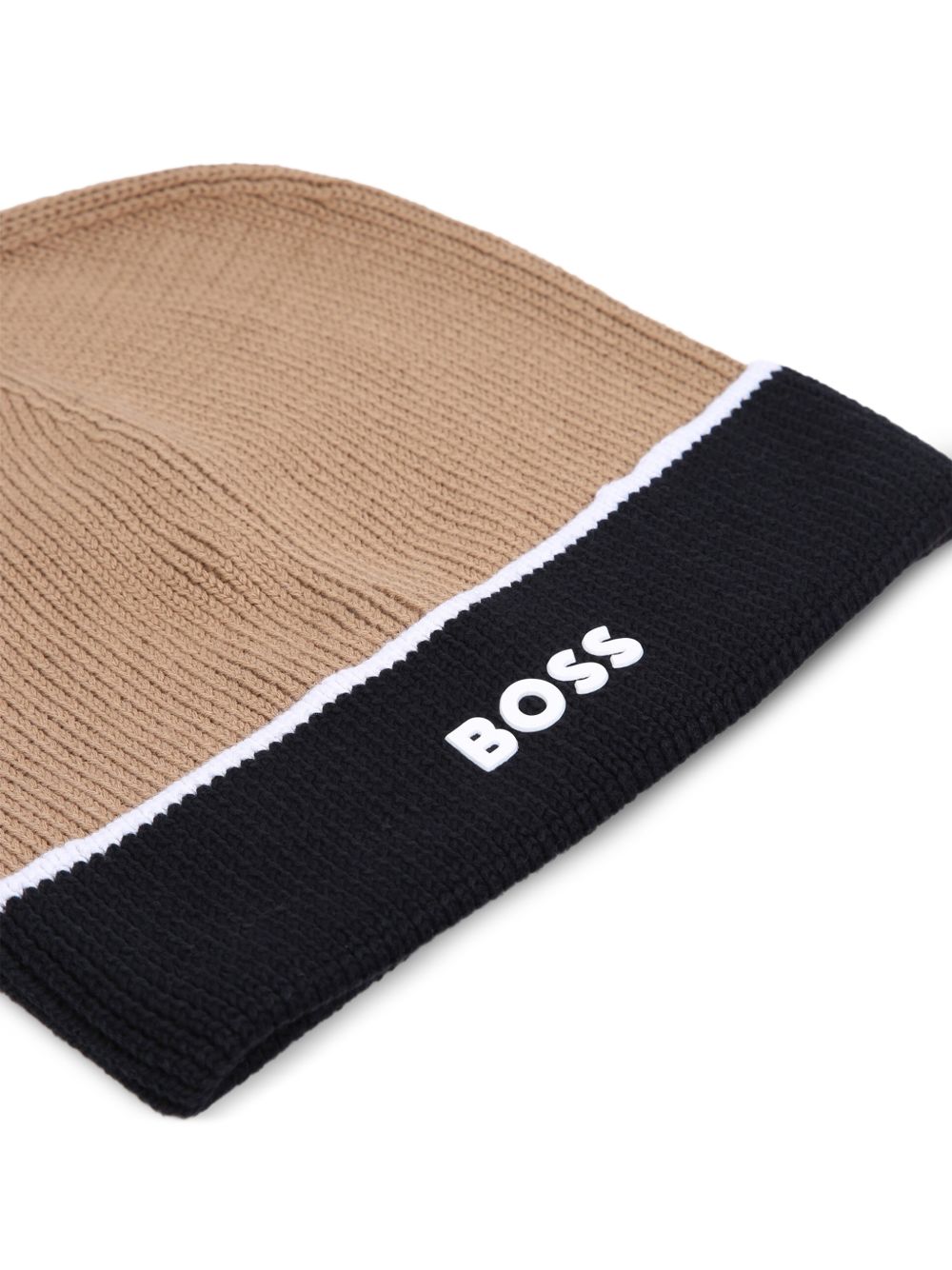 Berretto per bambino Boss Kids marrone con stampa del logo sul davanti J53587 269 BOSS KIDS