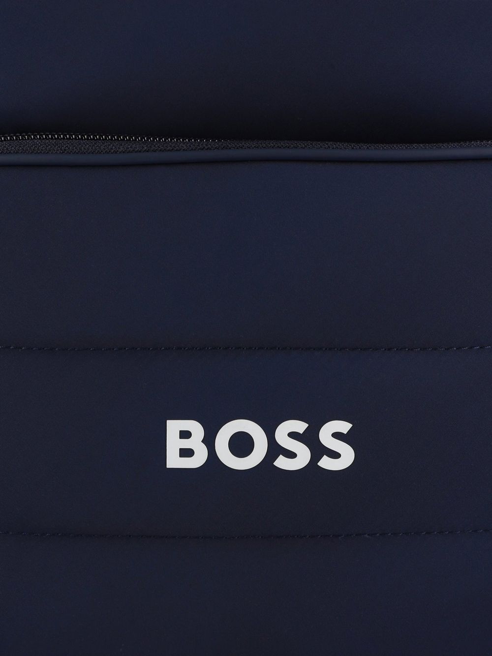 Zaino per bambino Boss Kids blu con stampa con logo sul davanti J53599 849 BOSS KIDS