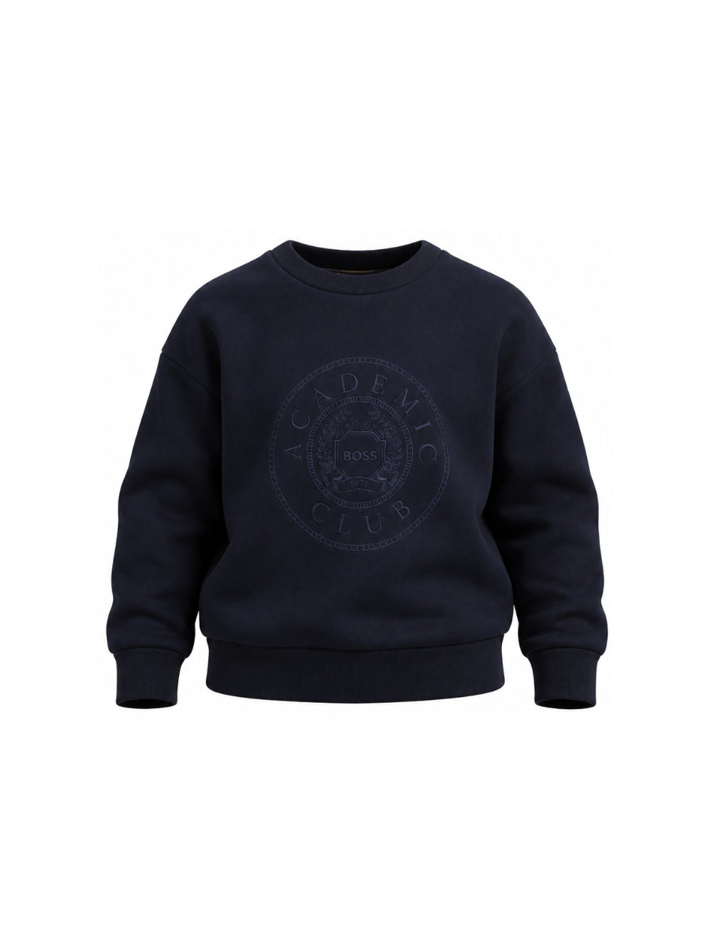 Felpa per bambino Boss Kids blu con logo ricamato sul davanti J53606 849 BOSS KIDS