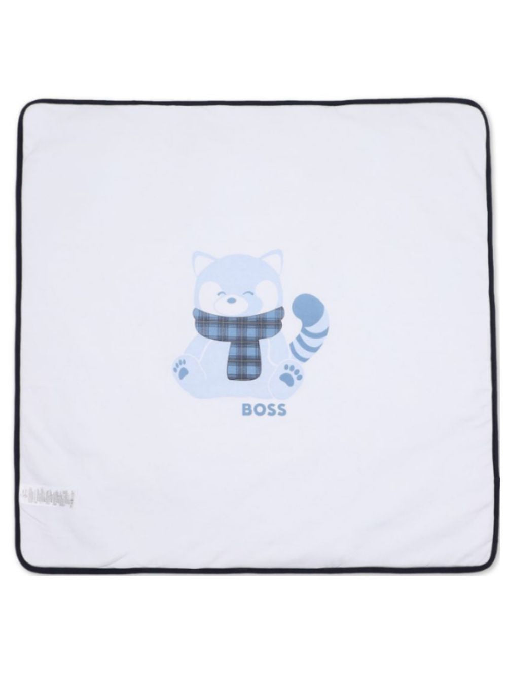 Coperta per neonato Boss Kids azzurra con logo sul davanti J53638 771 BOSS KIDS