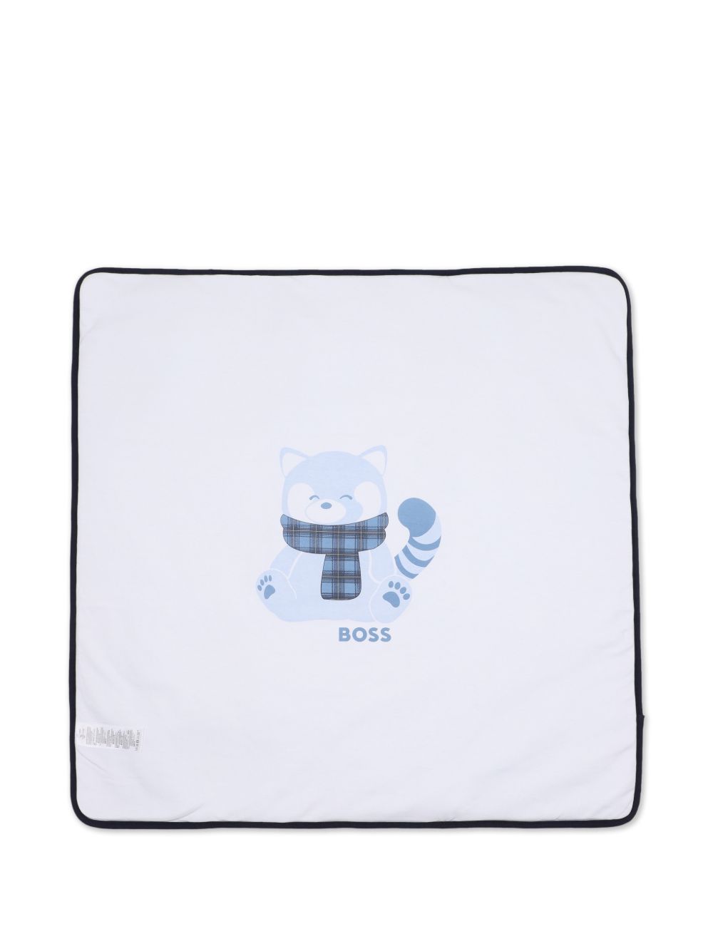 Coperta per neonato Boss Kids azzurra con logo sul davanti J53638 771 BOSS KIDS