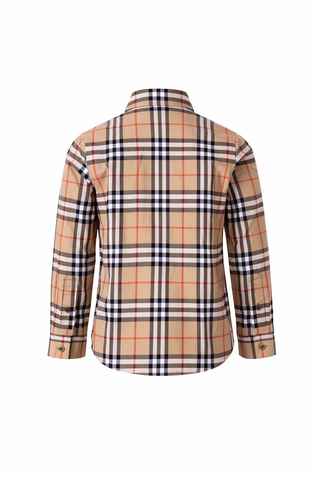 Camicia per bambino Burberry Kids beige con colletto a punta 8117166 B9368 BURBERRY KIDS
