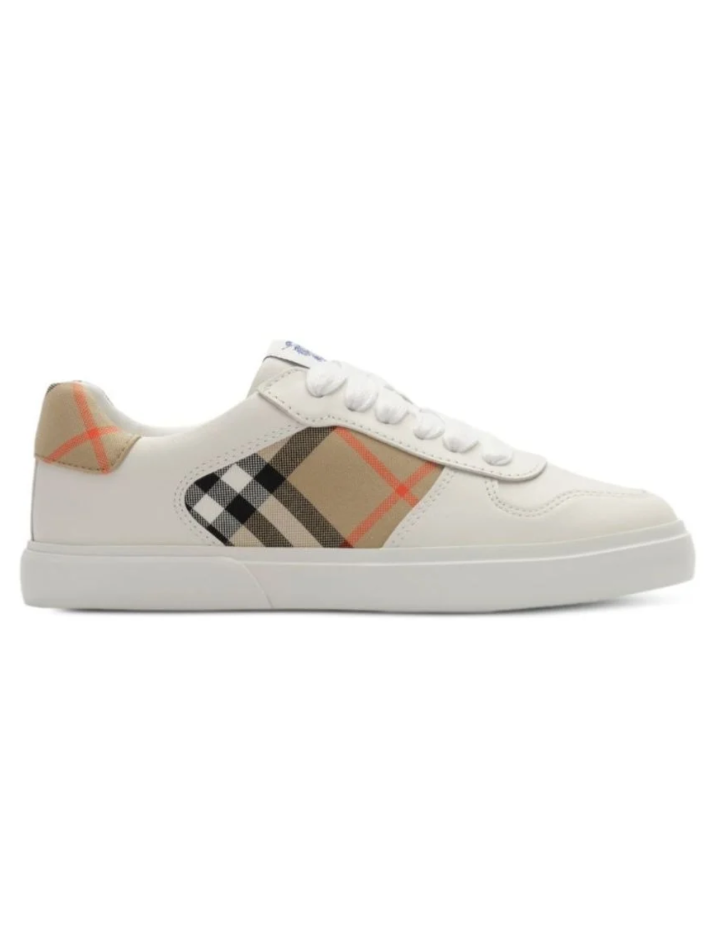 Sneakers per bambini Burberry Kids bianche con inserti con motivo Vintage Check 8122647 B9368 BURBERRY KIDS