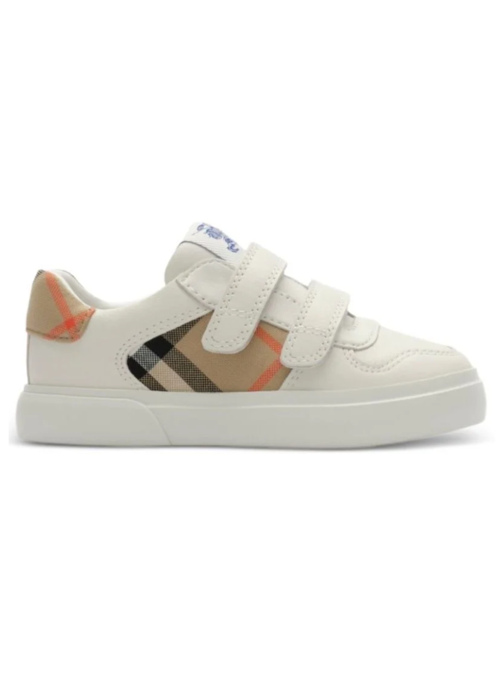 Sneakers per bambini Burberry Kids bianche con inserti con motivo Vintage Check 8122655 B9368 BURBERRY KIDS