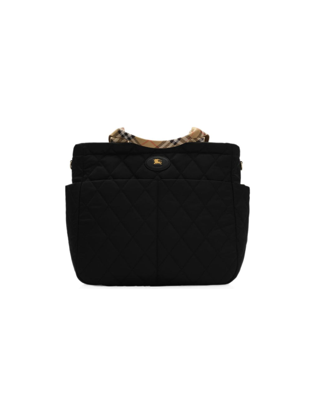 Borsa fasciatoio per neonati Burberry Kids nera con inserti con motivo Vintage Check 8126018 A1189 BURBERRY KIDS