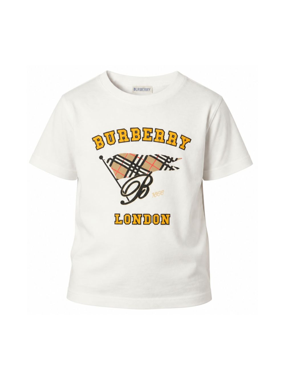 T-shirt per bambini Burberry Kids bianca con stampa logo sul davanti 8126308 A2014 BURBERRY KIDS