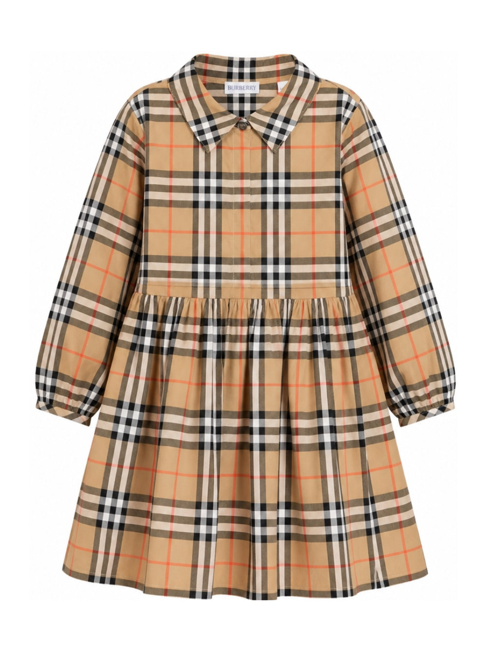 Abito per bambina Burberry Kids beige con motivo Vintage Check 8130891 B9368 BURBERRY KIDS