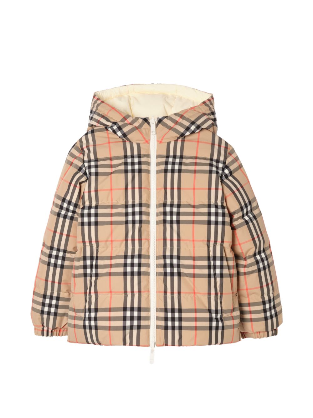 Giubbino per bambina Burberry Kids bianco design reversibile 8131091 C3997 BURBERRY KIDS
