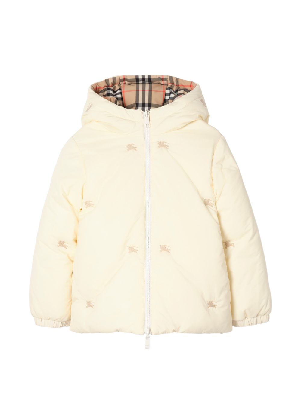 Giubbino per bambina Burberry Kids bianco design reversibile 8131091 C3997 BURBERRY KIDS