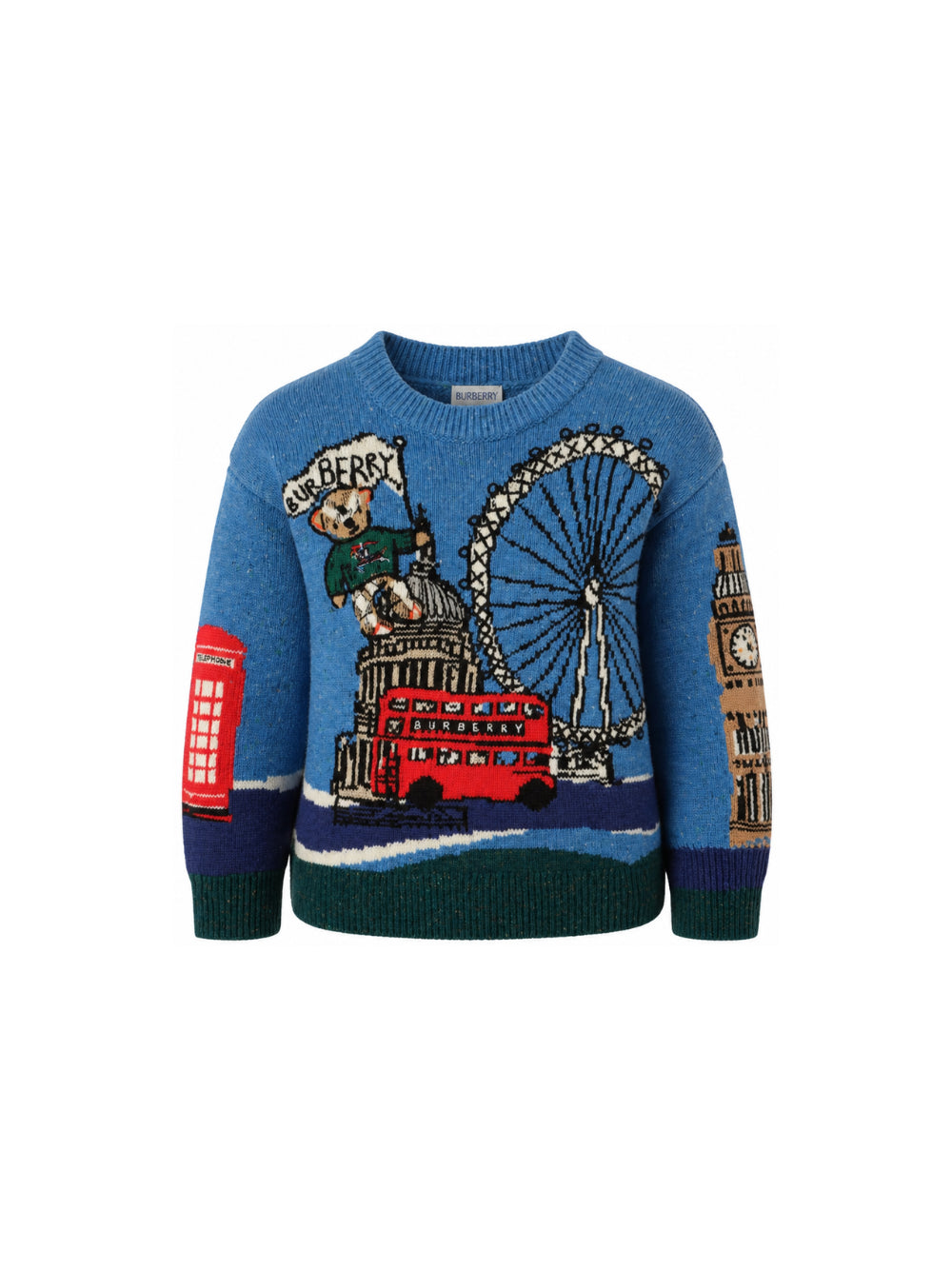 Maglione per bambino Burberry Kids azzurro con motivo London Bear 8131184 A1938 BURBERRY KIDS