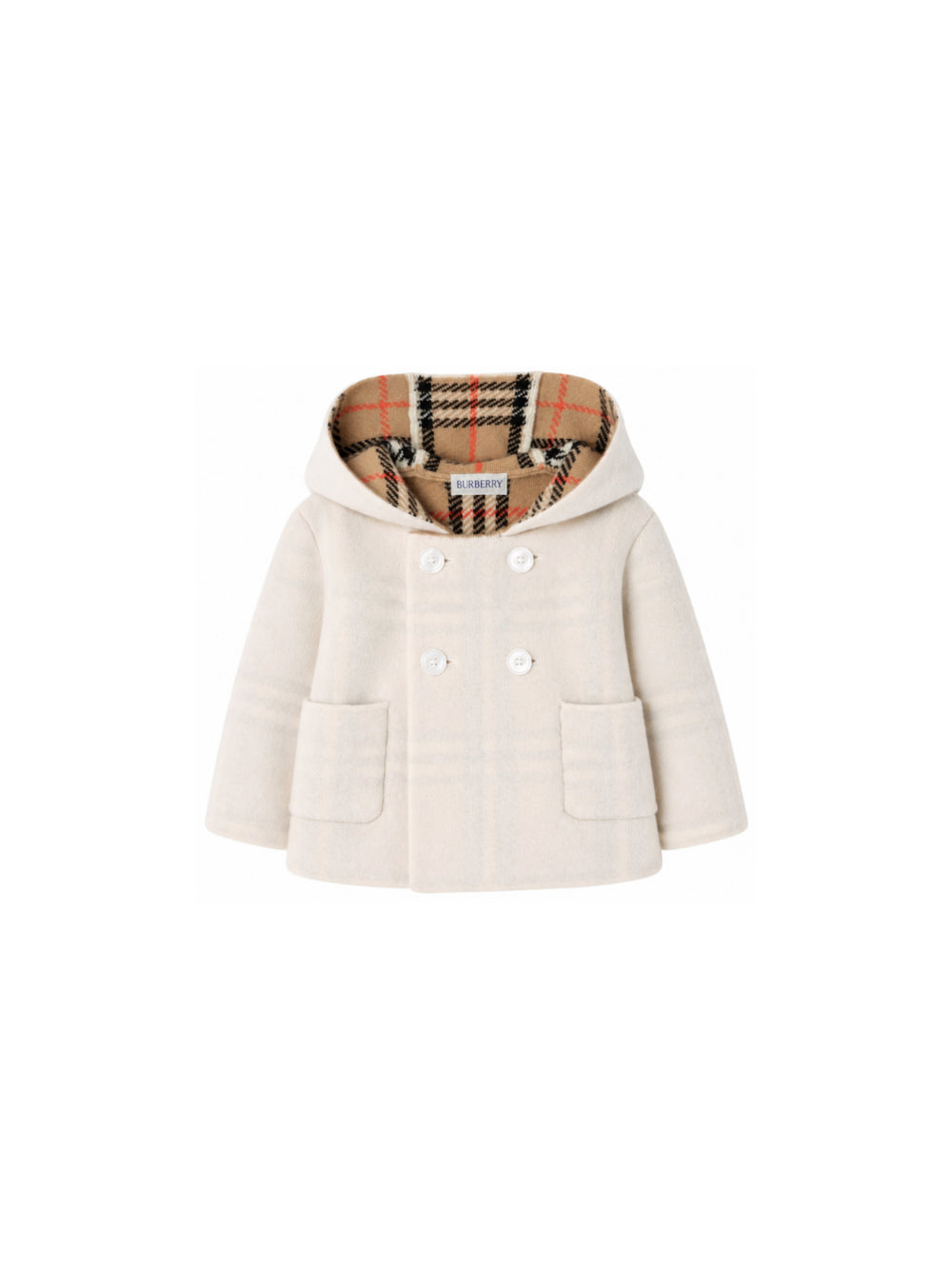 Cappotto per neonati Burberry Kids beige con motivo Check 8131321 A1452 BURBERRY KIDS