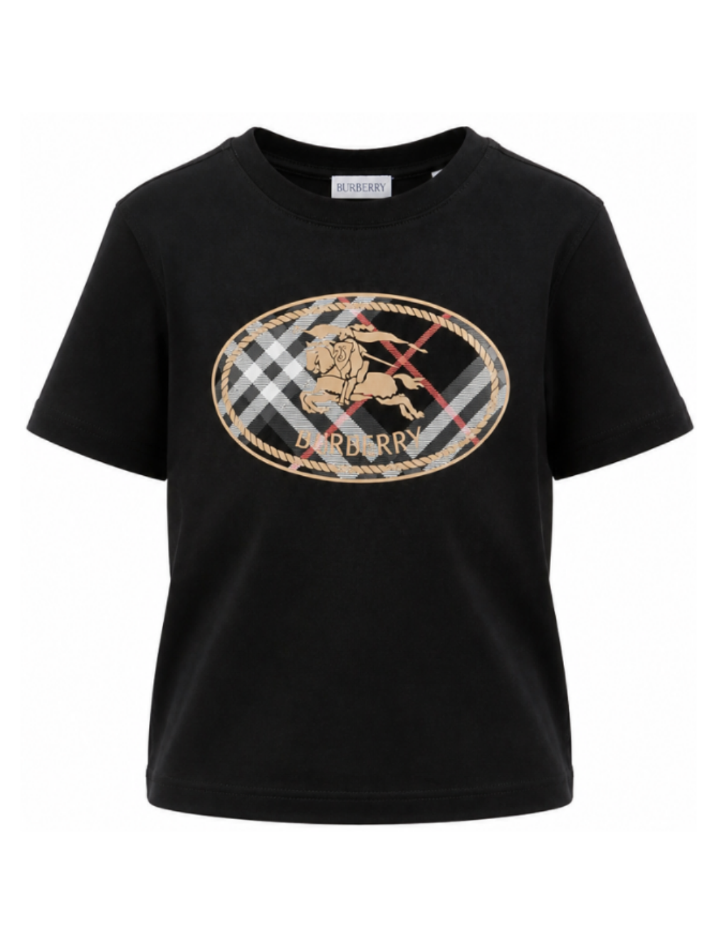 T-shirt per Bambino Burberry Kids nera con stampa logo sul davanti 8131608 A1189 BURBERRY KIDS