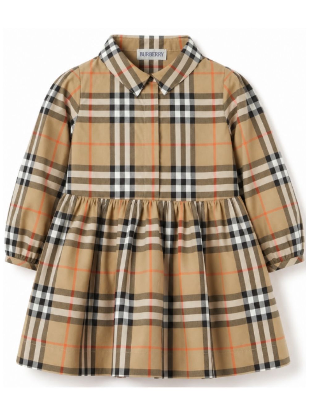 Abito per neonata Burberry Kids beige con motivo House Check 8131987 B9368 BURBERRY KIDS
