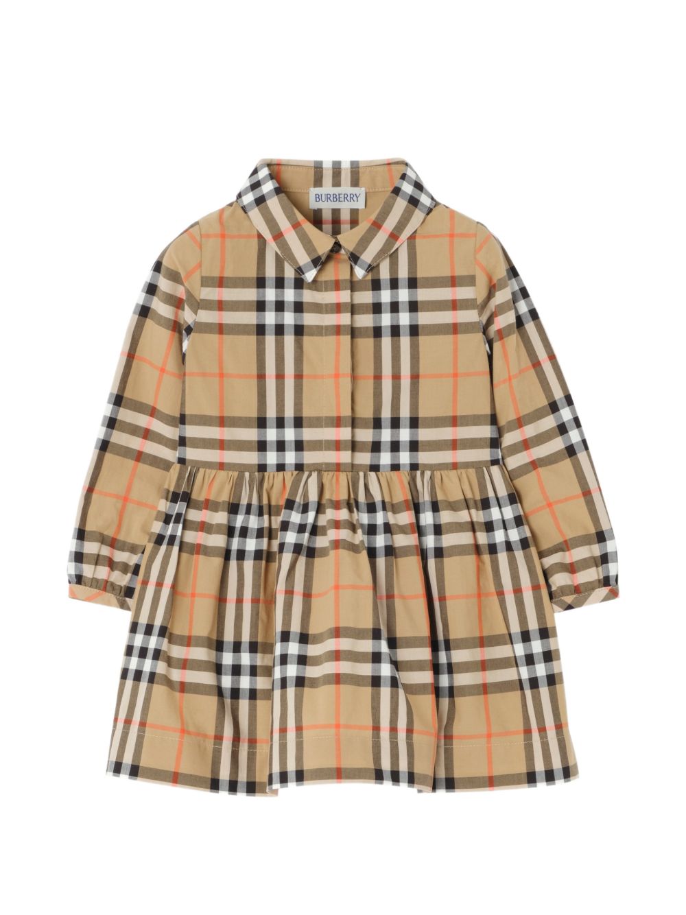 Abito per neonata Burberry Kids beige con motivo House Check 8131987 B9368 BURBERRY KIDS