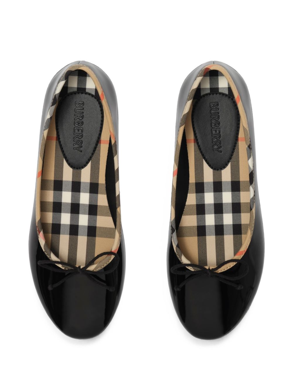 Ballerine per bambina Burberry Kids nere con finitura lucida 8133495 A1189 BURBERRY KIDS