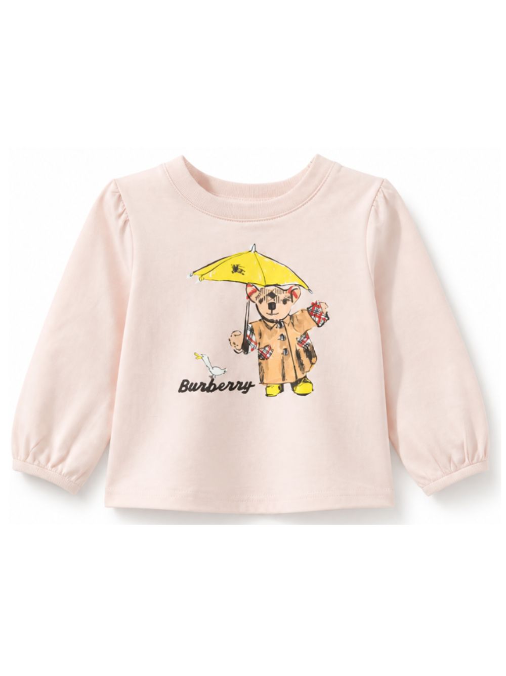 Felpa per neonata Burberry Kids rosa con stampa orsetto sul davanti 8133503 C2989 BURBERRY KIDS