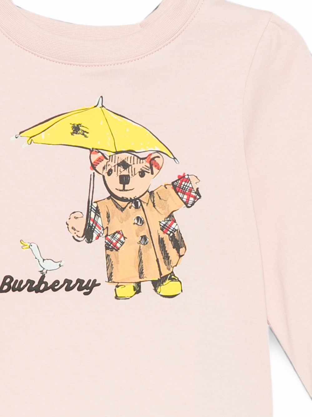 Felpa per neonata Burberry Kids rosa con stampa orsetto sul davanti 8133503 C2989 BURBERRY KIDS