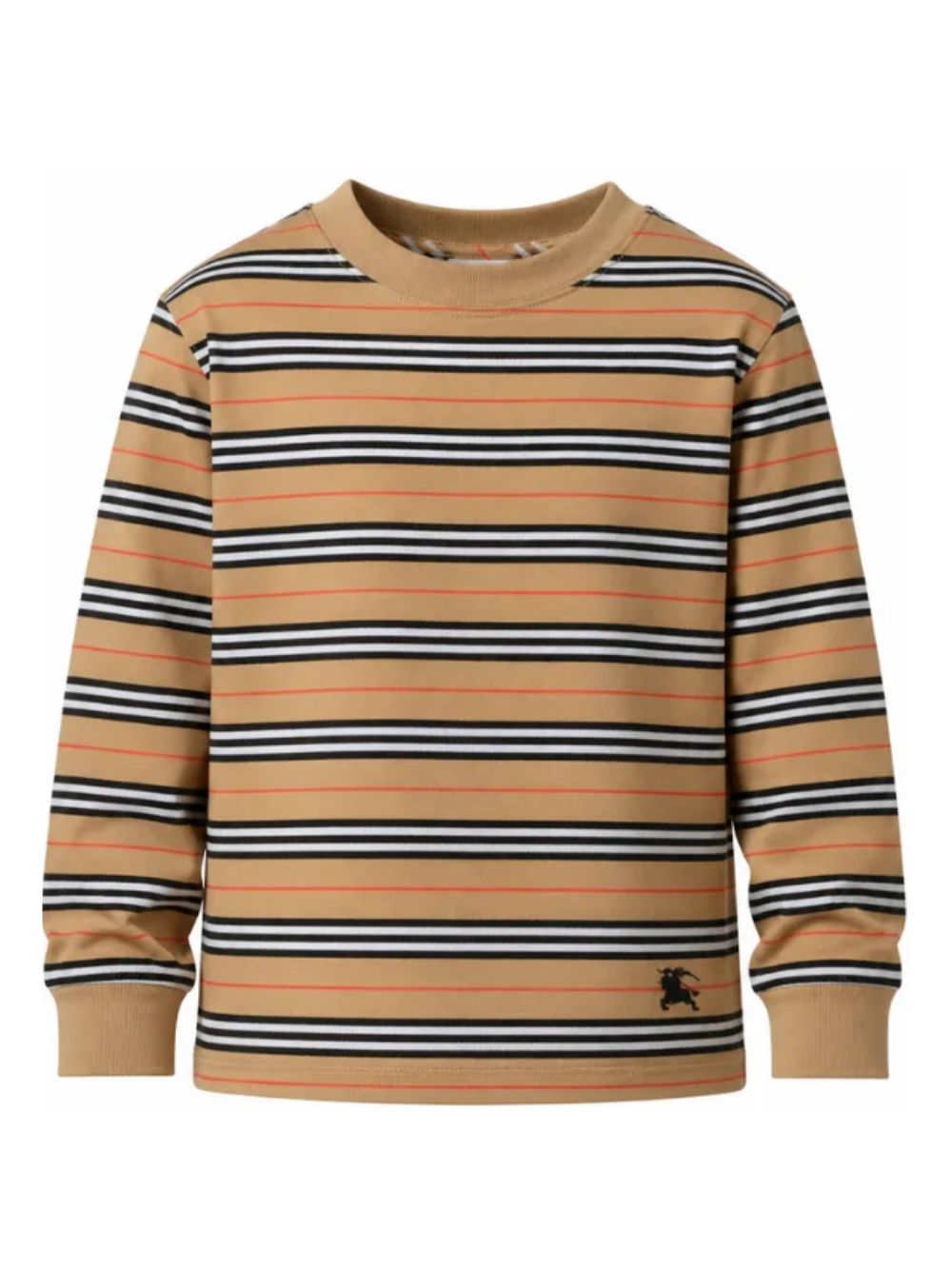 T-shirt per bambino Burberry Kids beige con motivo a righe orizzontali 8135206 B9368 BURBERRY KIDS