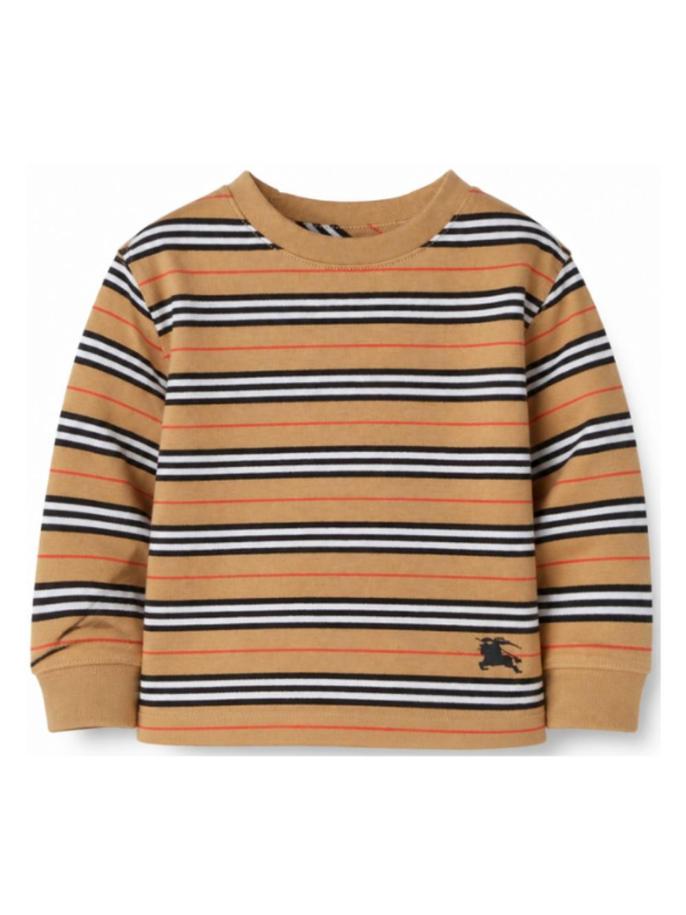 T-shirt per neonato Burberry Kids beige con motivo a righe orizzontali 8135324 B9368 BURBERRY KIDS